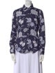 Cinoh Floral Print Long Sleeve Button-Up Top