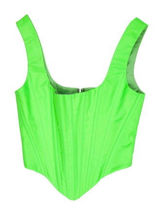 Christopher John Rogers Scoop Neck Sleeveless Crop Top