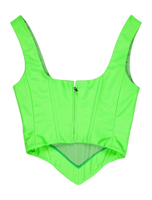 Christopher John Rogers Scoop Neck Sleeveless Crop Top