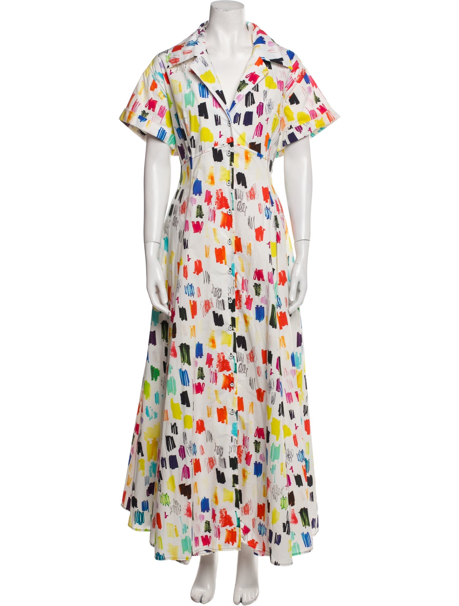 Christopher John Rogers Printed Long Dress w/ Tags