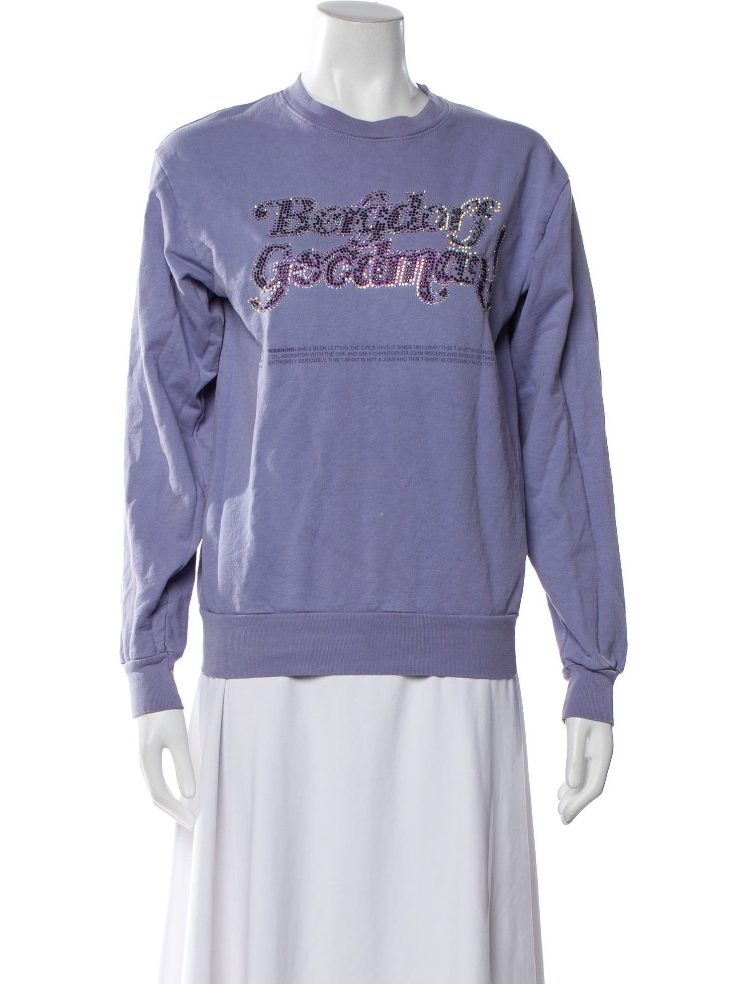 Christopher John Rogers Graphic Print Crew Neck Sweatshirt