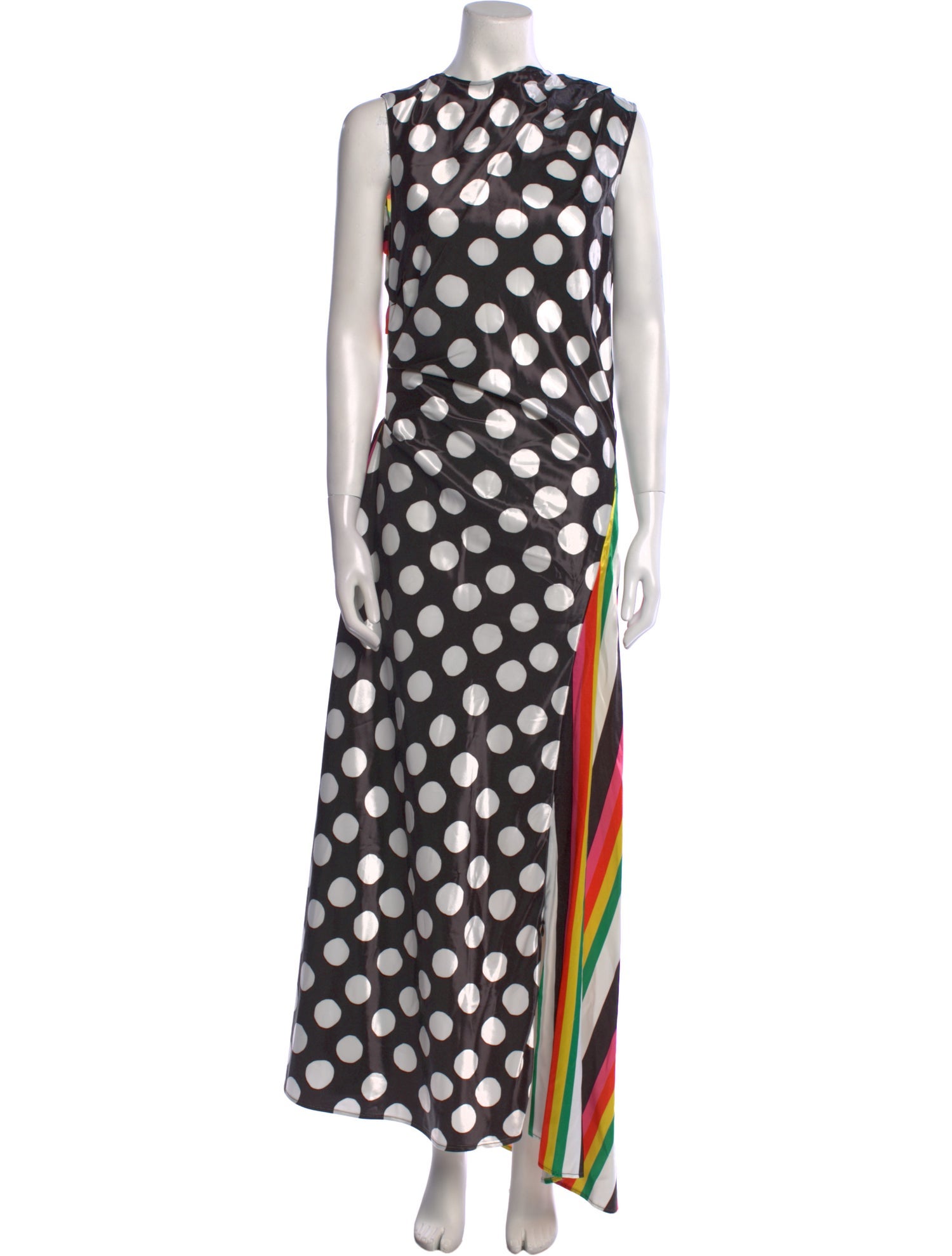 Christopher John Rogers Polka Dot Print Long Dress