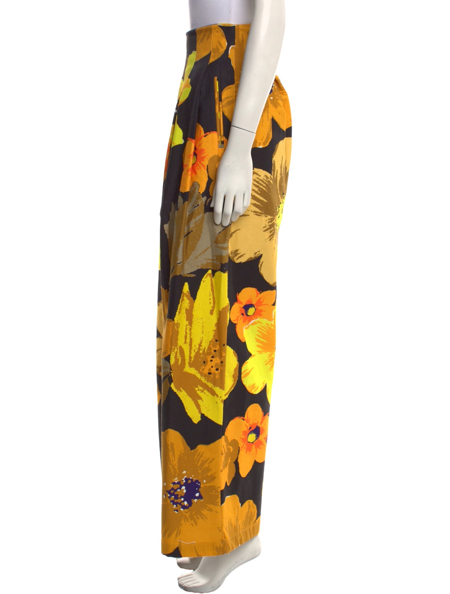 Christopher John Rogers Floral Print Wide Leg Pants