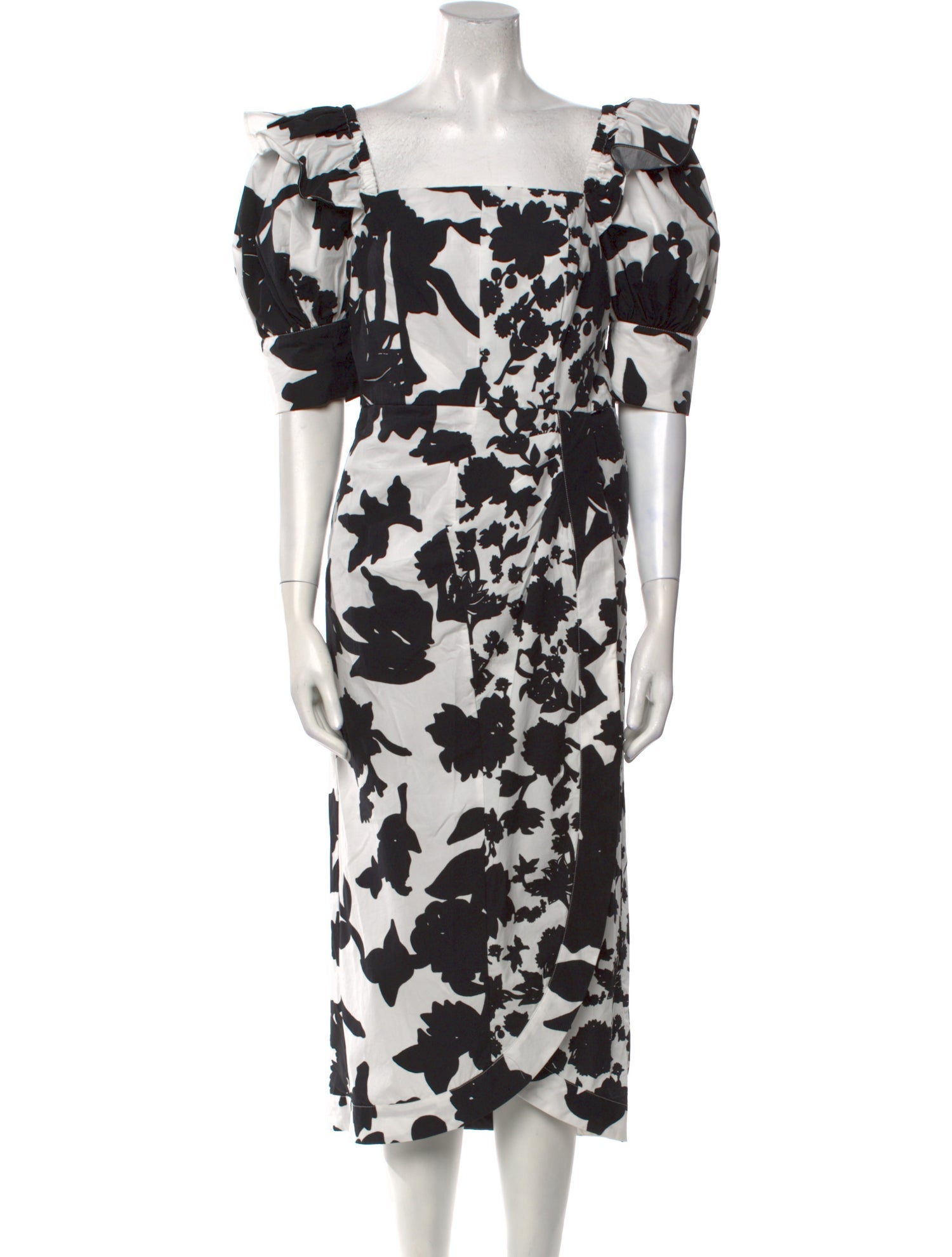 Christopher John Rogers Floral Print Knee-Length Dress