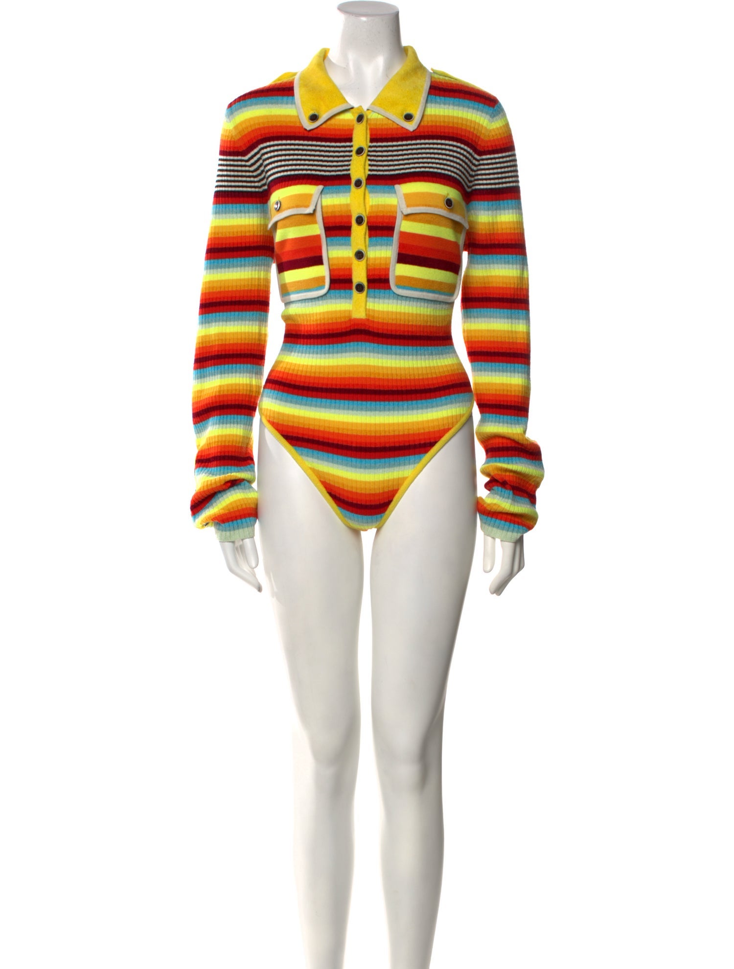 Christopher John Rogers Striped Crew Neck Sweater