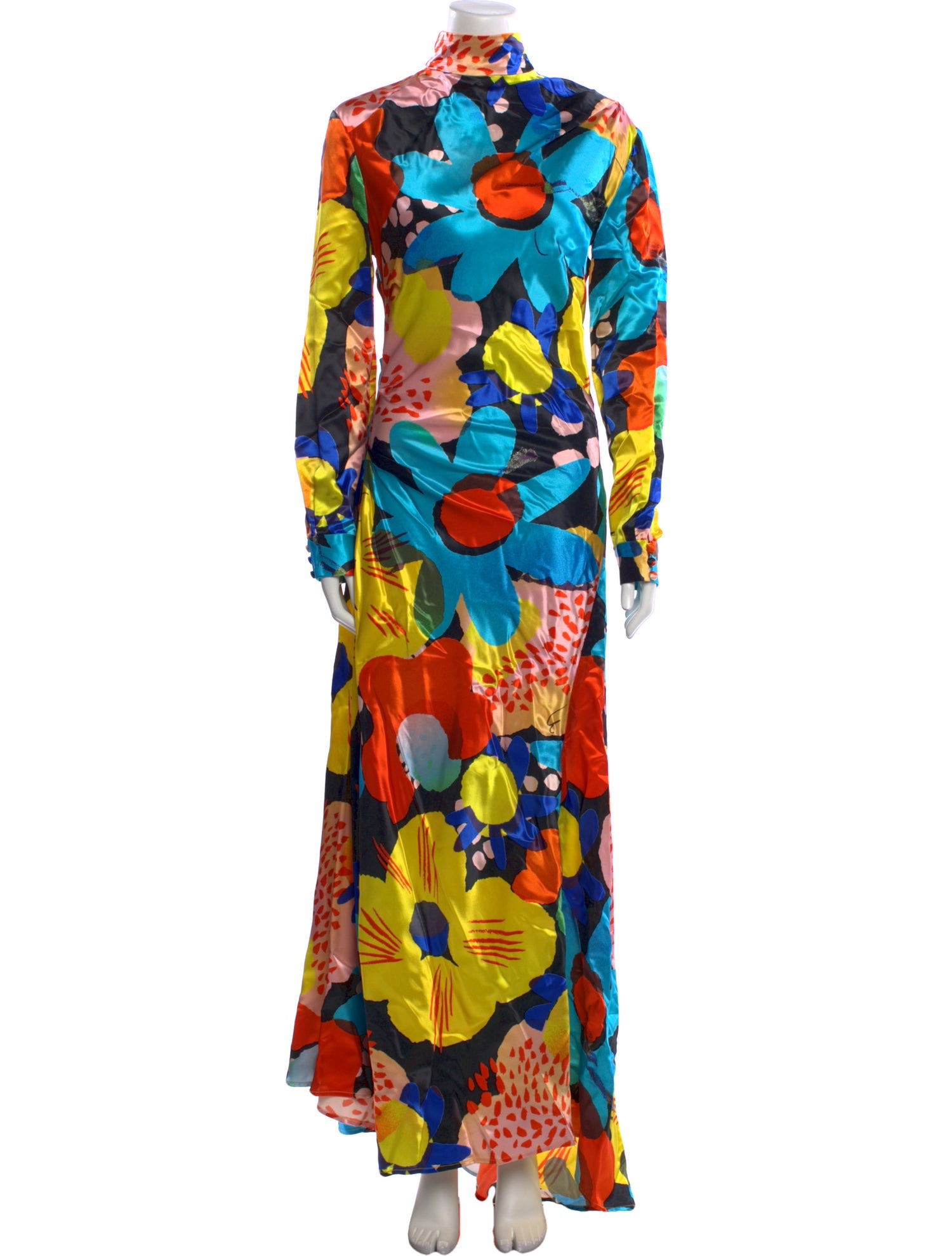 Christopher John Rogers Floral Print Long Dress w/ Tags