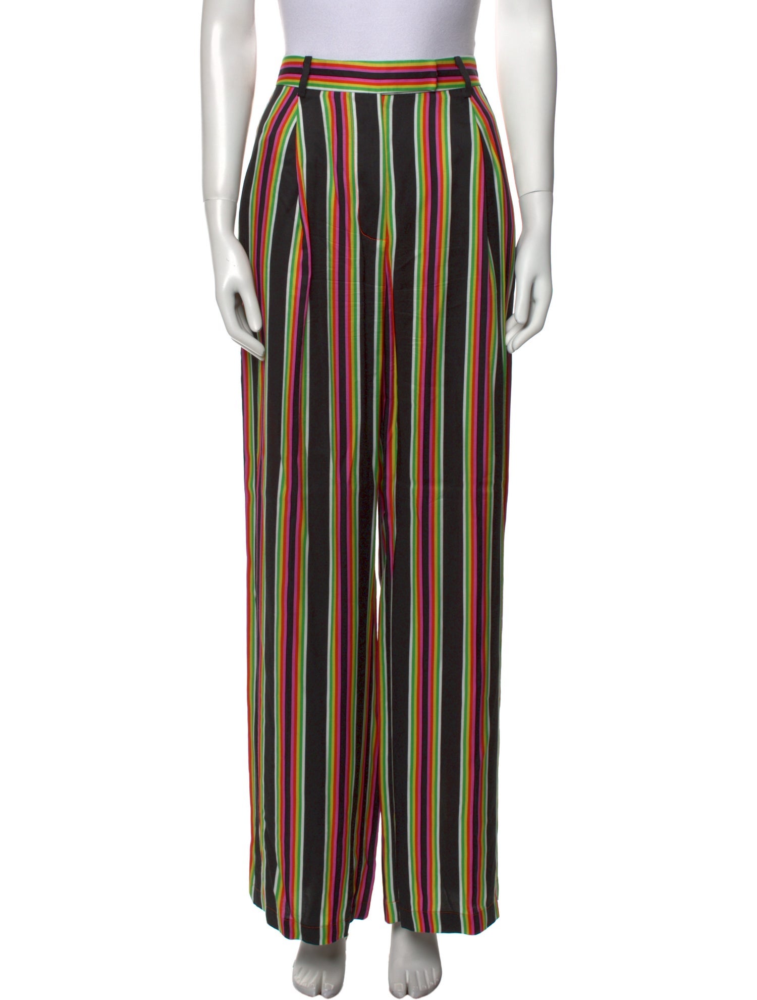 Christopher John Rogers Striped Wide Leg Pants
