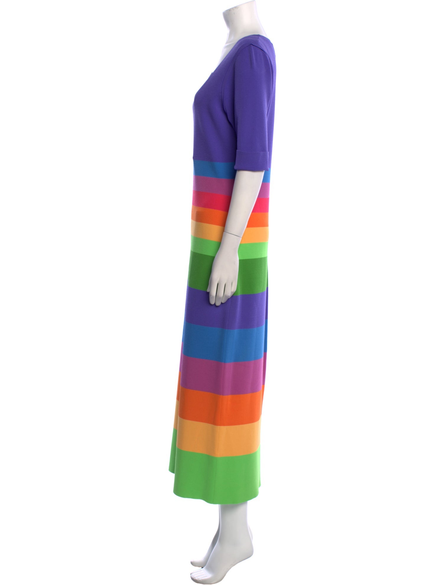 Christopher John Rogers Striped Long Dress