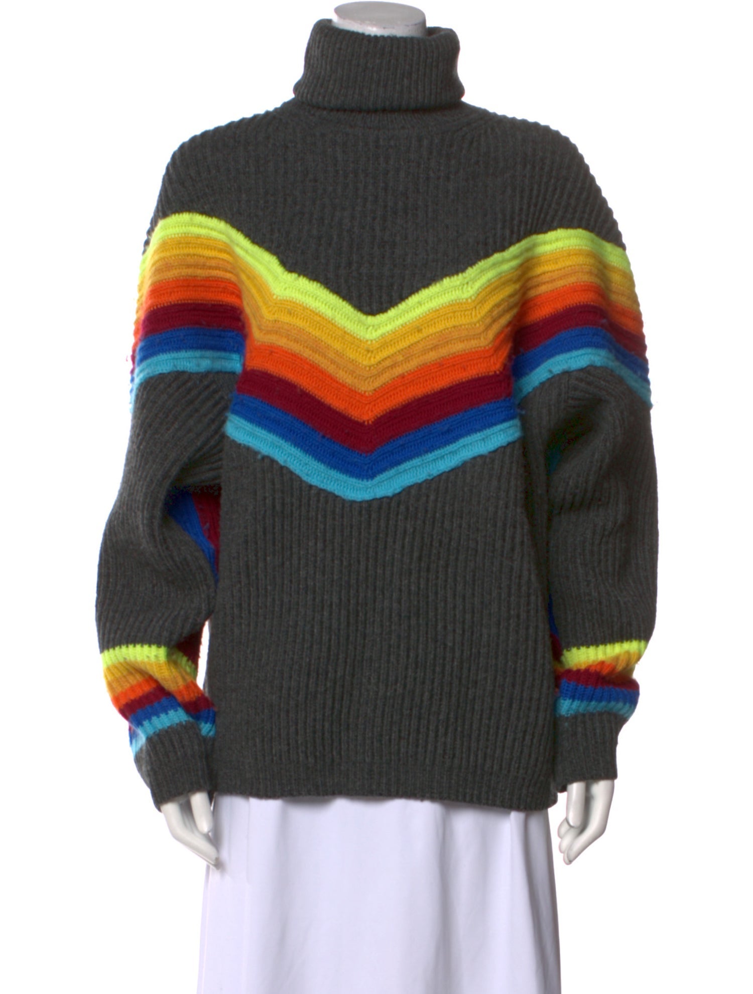 Christopher John Rogers Wool Striped Sweater