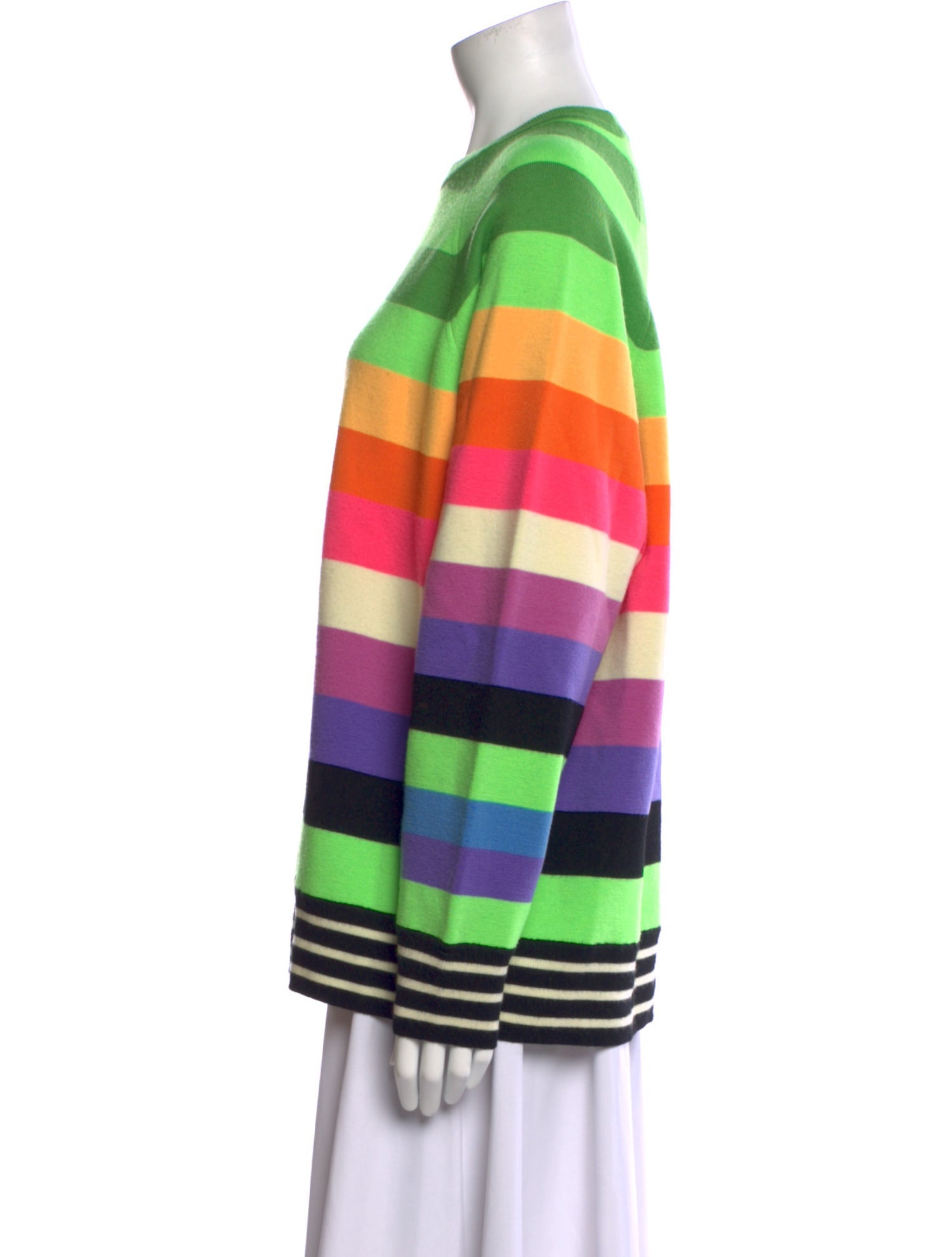 Christopher John Rogers Wool Striped Sweater