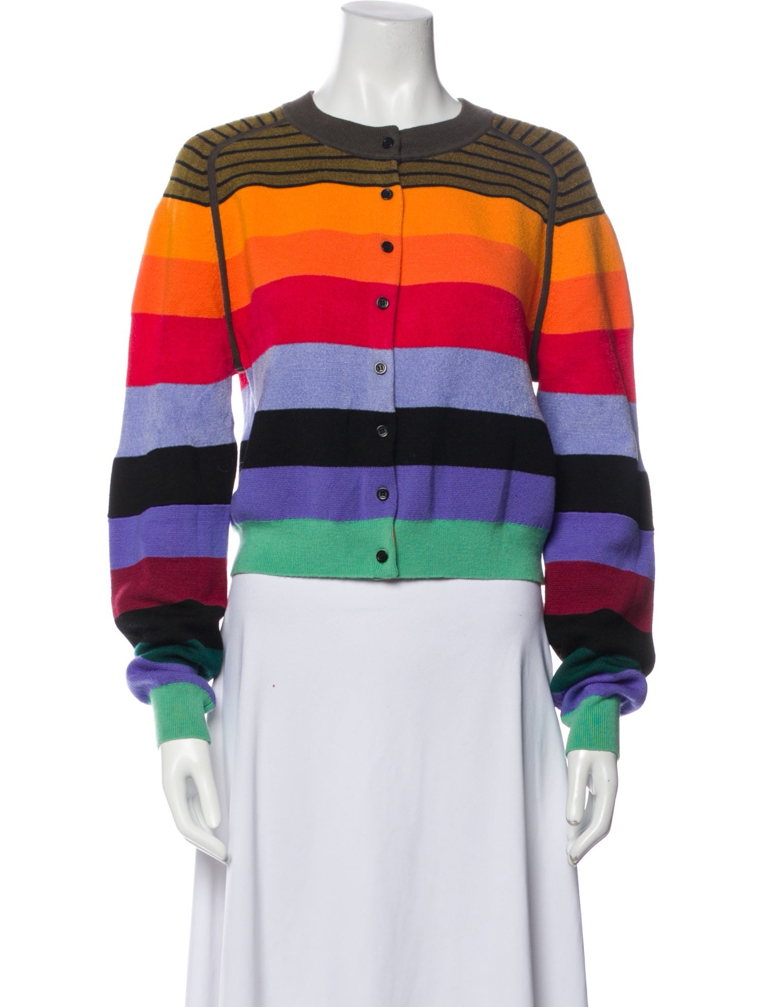 Christopher John Rogers Wool Striped Sweater