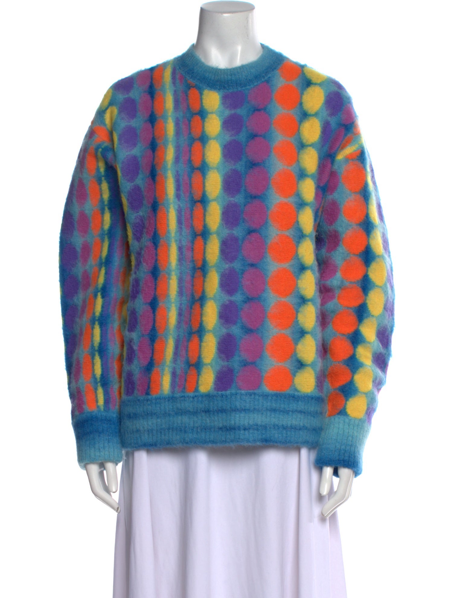 Christopher John Rogers Polka Dot Print Crew Neck Sweater w/ Tags