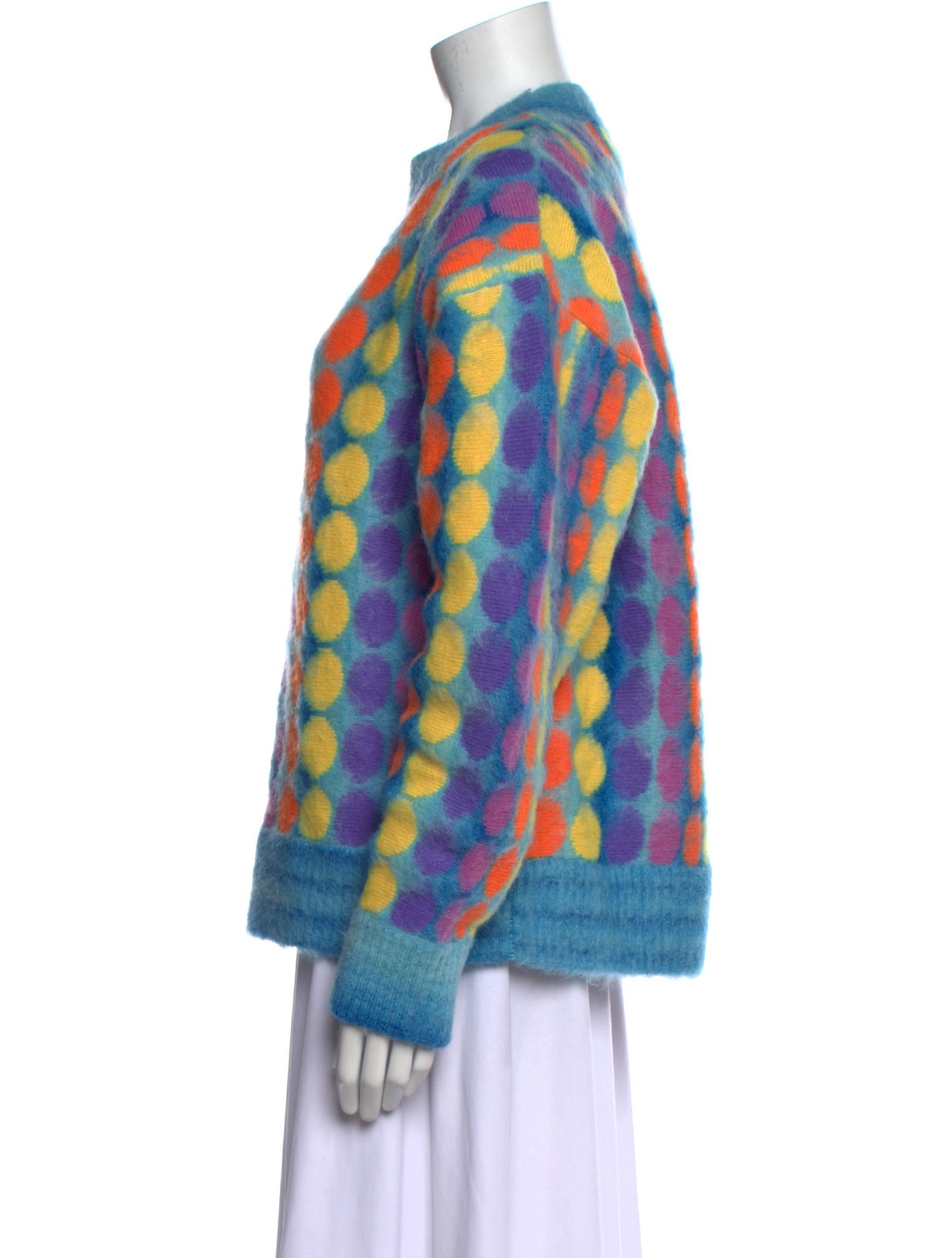 Christopher John Rogers Polka Dot Print Crew Neck Sweater w/ Tags