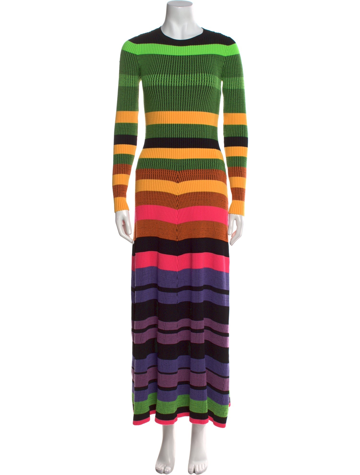 Christopher John Rogers Striped Long Dress