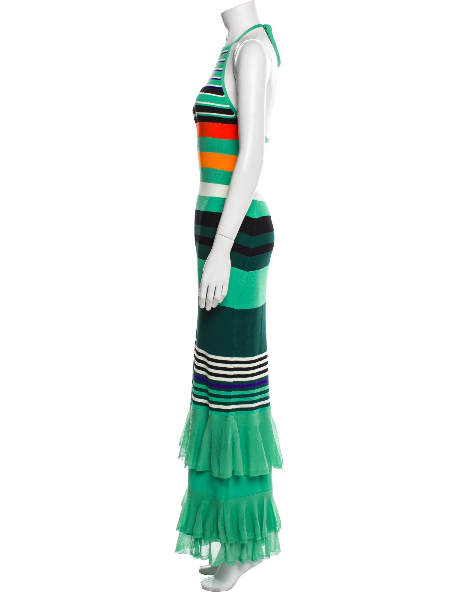 Christopher John Rogers Striped Long Dress