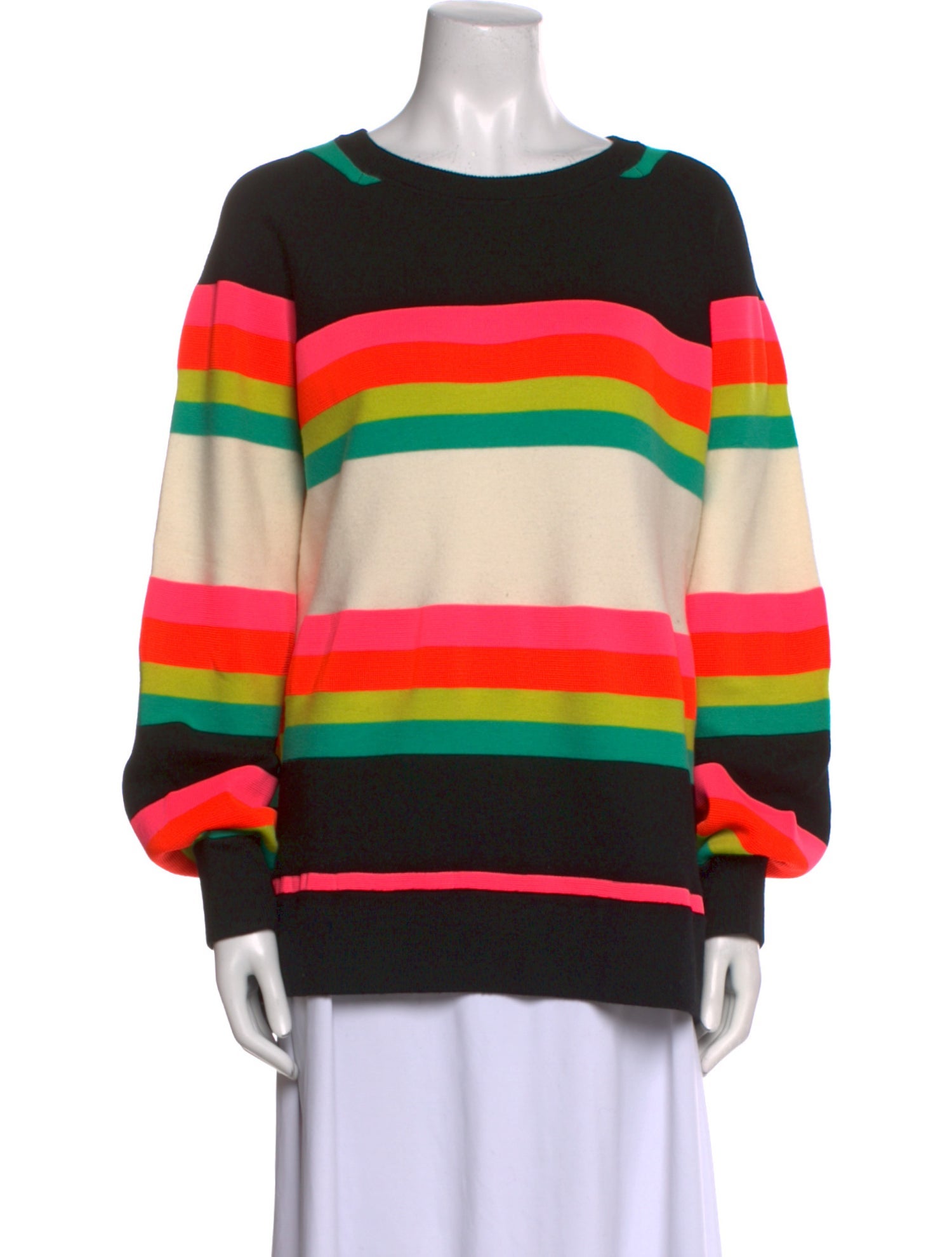 Christopher John Rogers Wool Striped Sweater