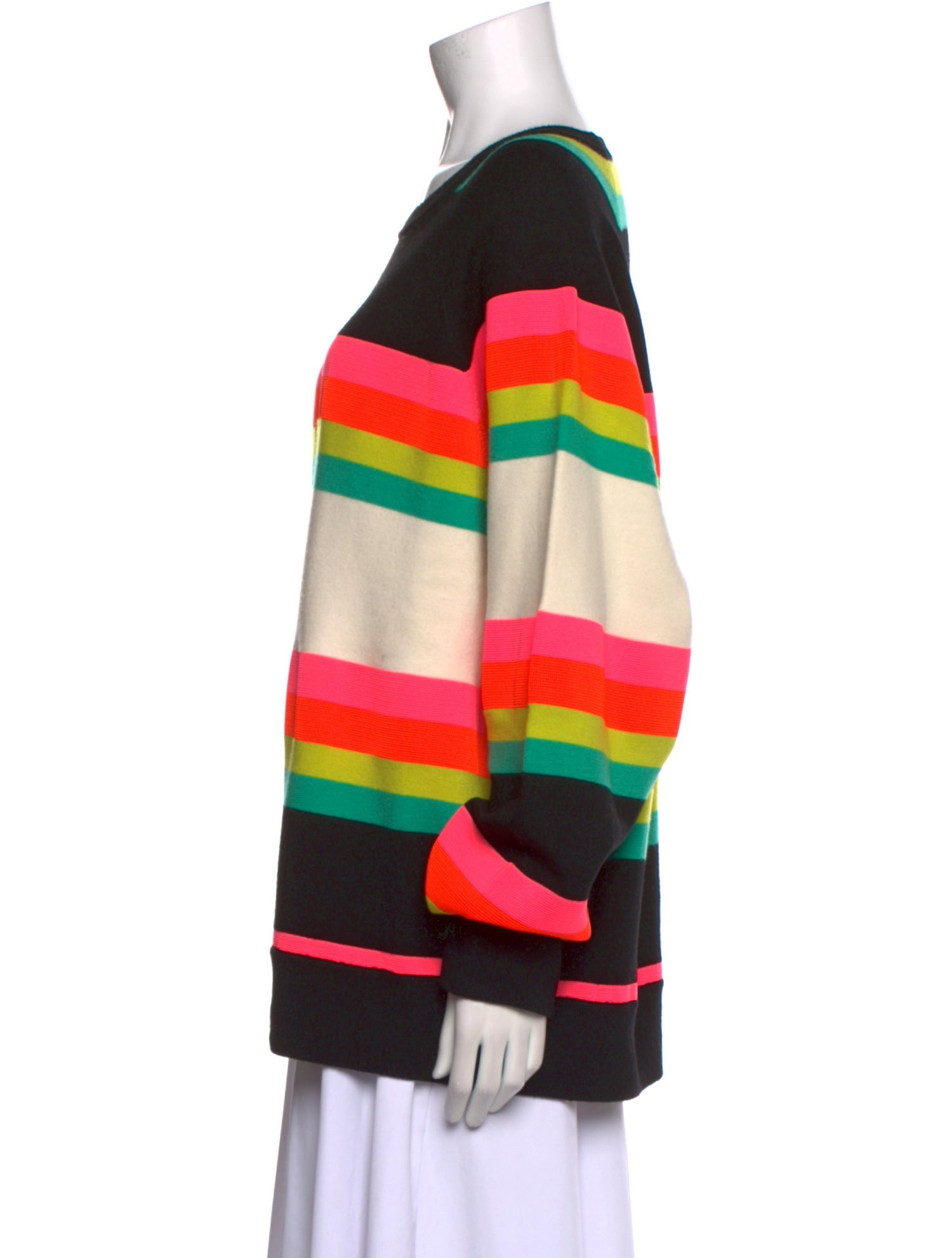 Christopher John Rogers Wool Striped Sweater