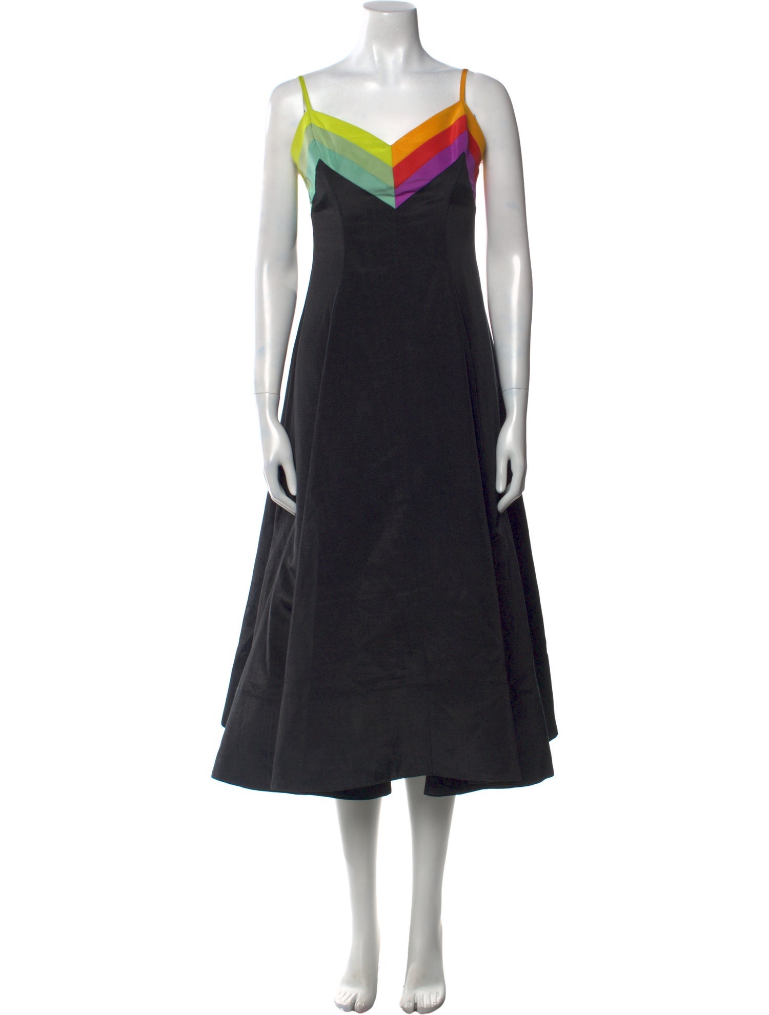 Christopher John Rogers Square Neckline Midi Length Dress