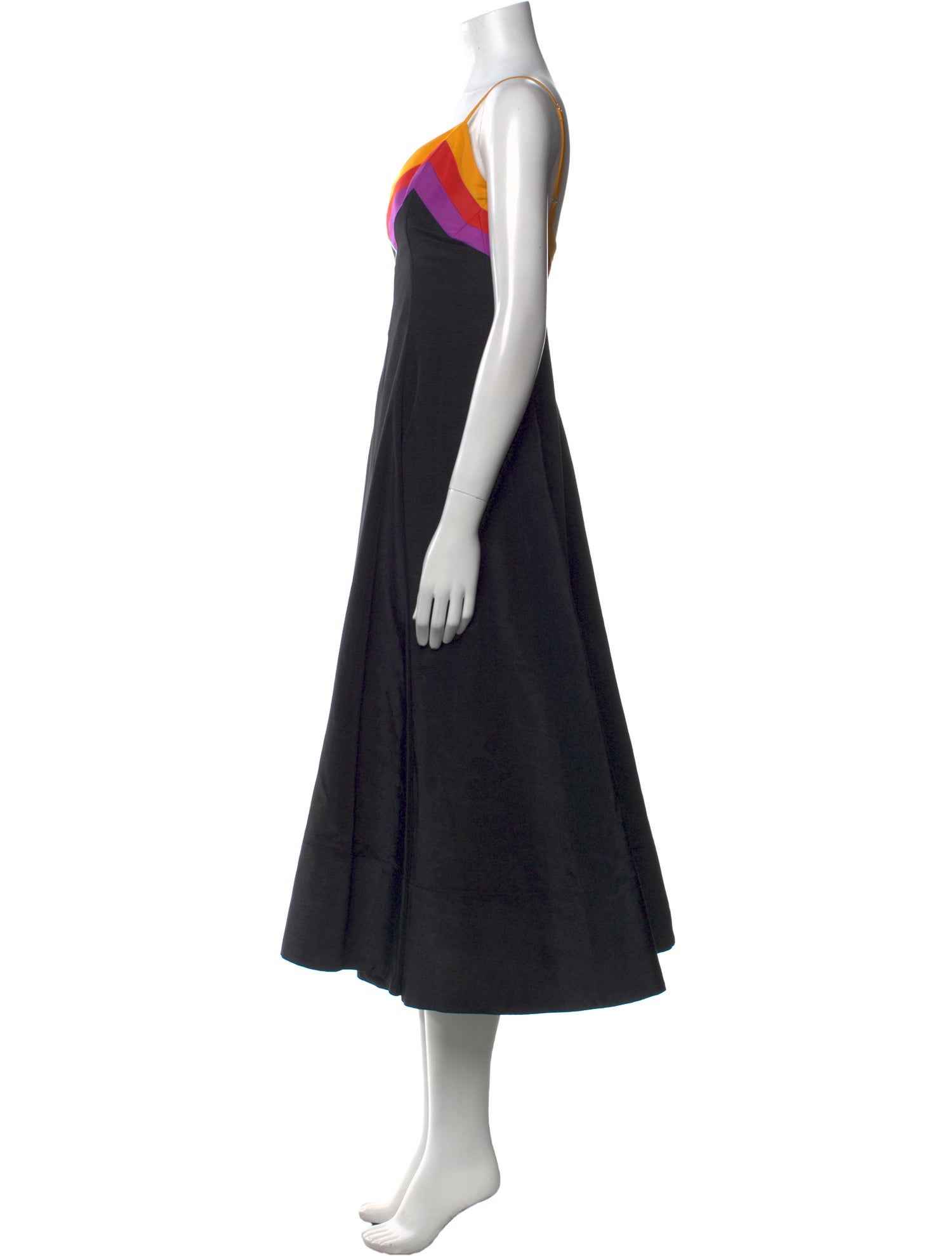 Christopher John Rogers Square Neckline Midi Length Dress