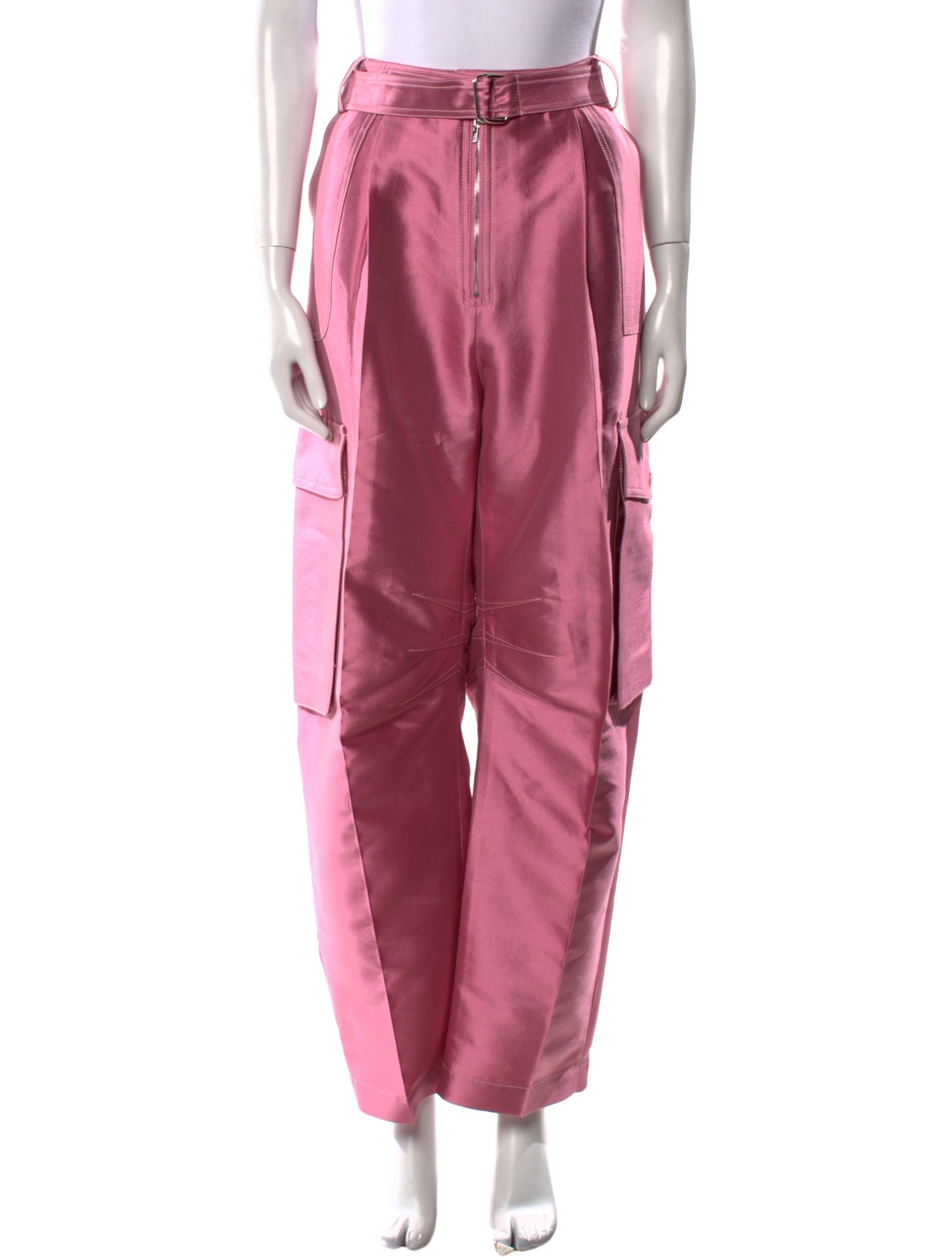 Christopher John Rogers Silk Straight Leg Pants