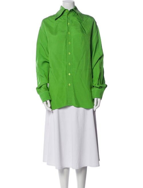 Christopher John Rogers Long Sleeve Button-Up Top