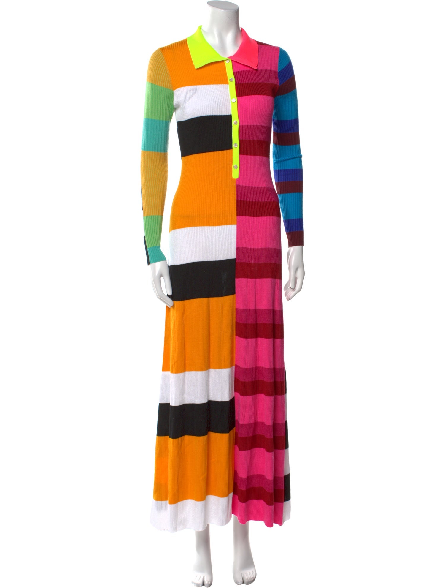 Christopher John Rogers Striped Long Dress
