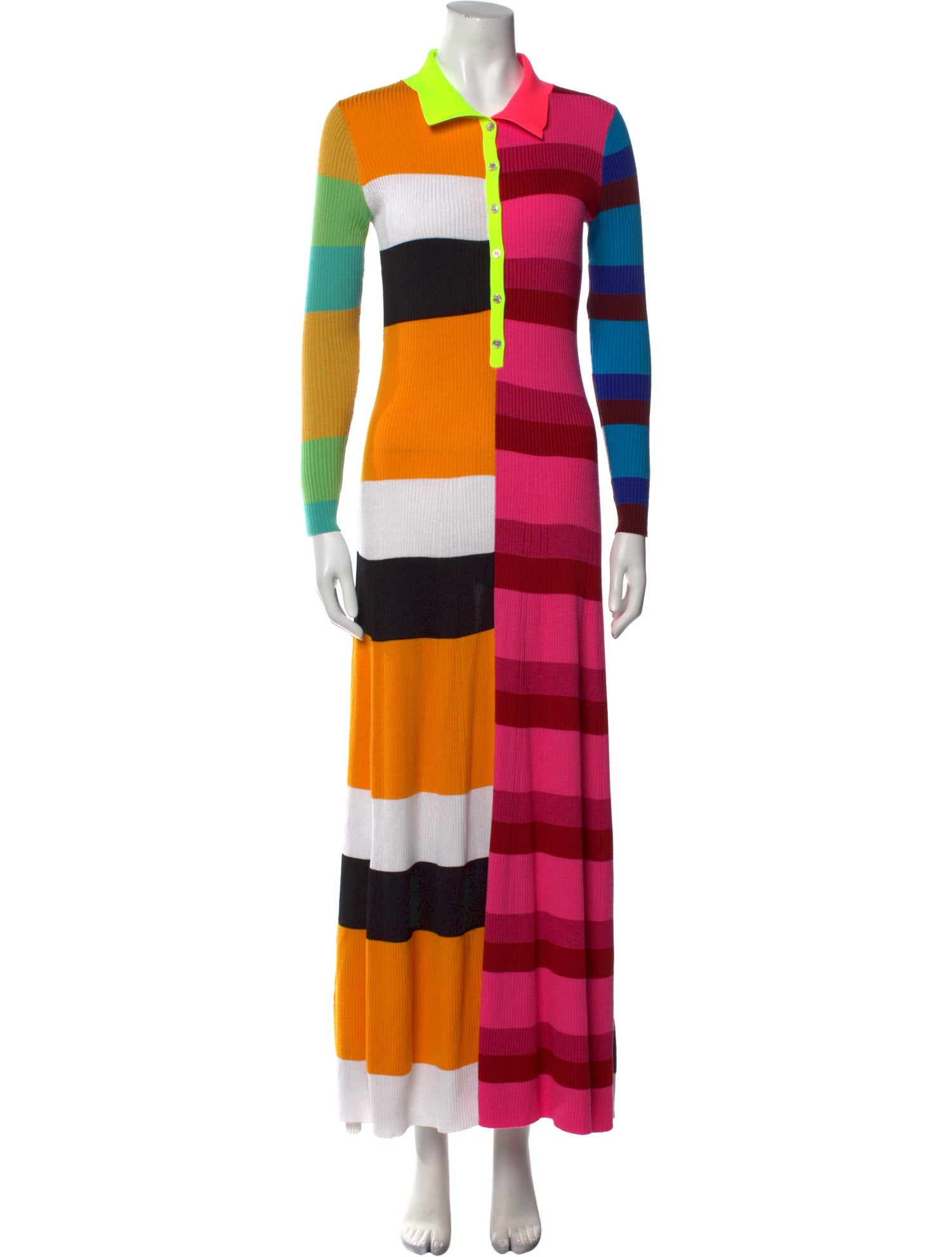 Christopher John Rogers Striped Long Dress