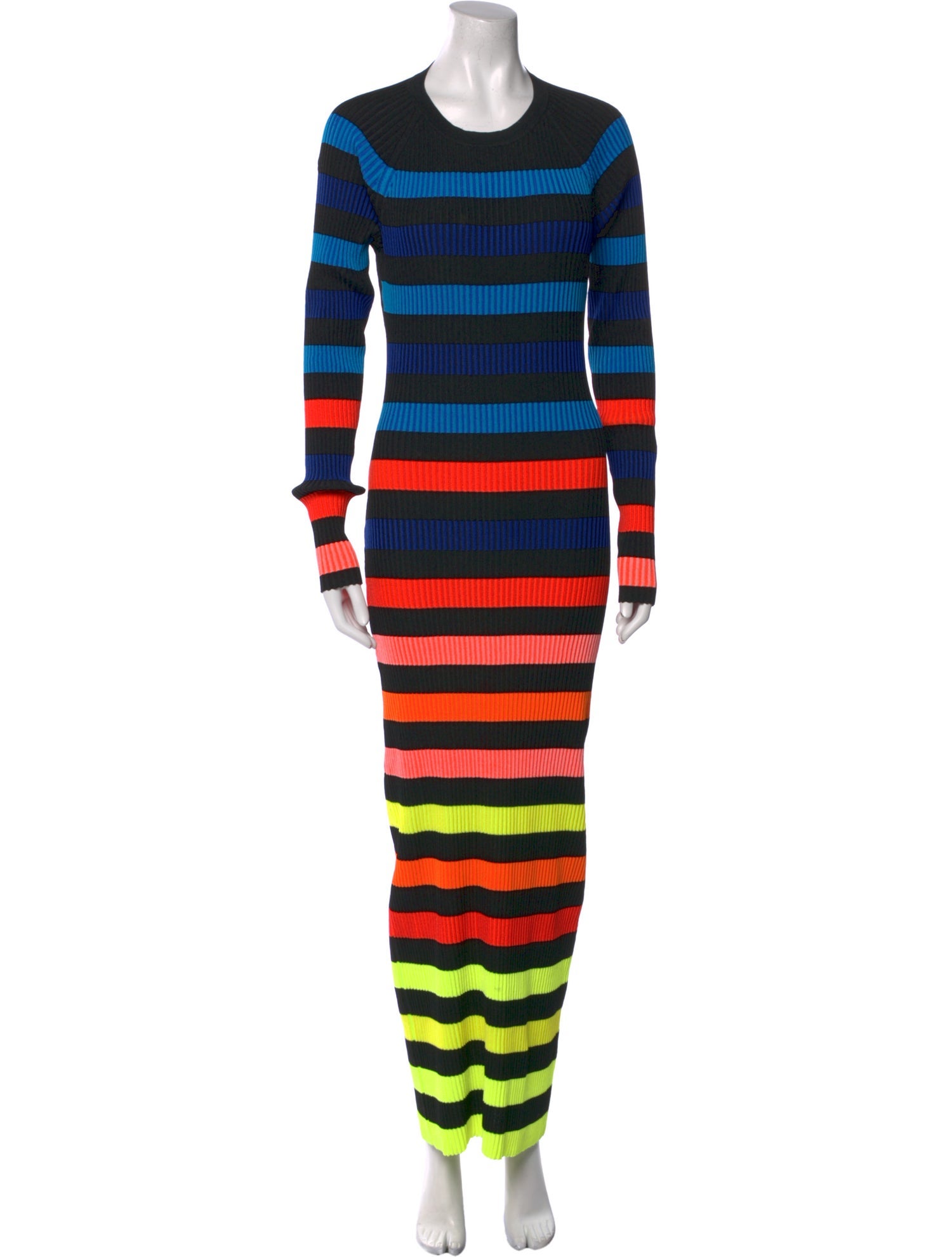Christopher John Rogers Striped Long Dress