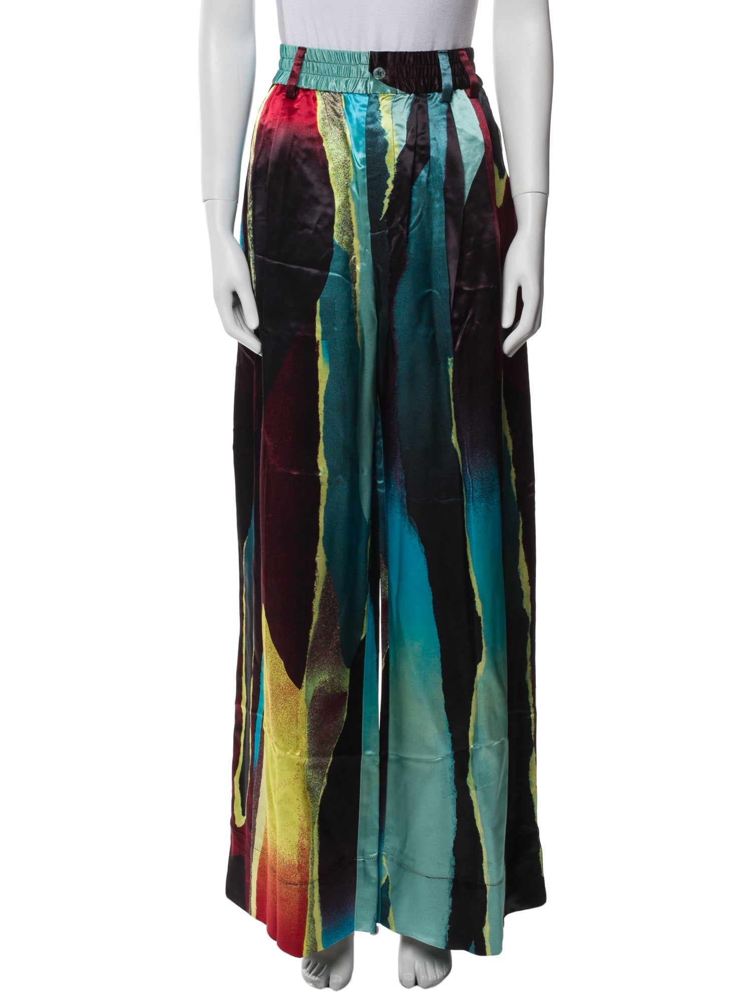 Christopher John Rogers Printed Wide Leg Pants