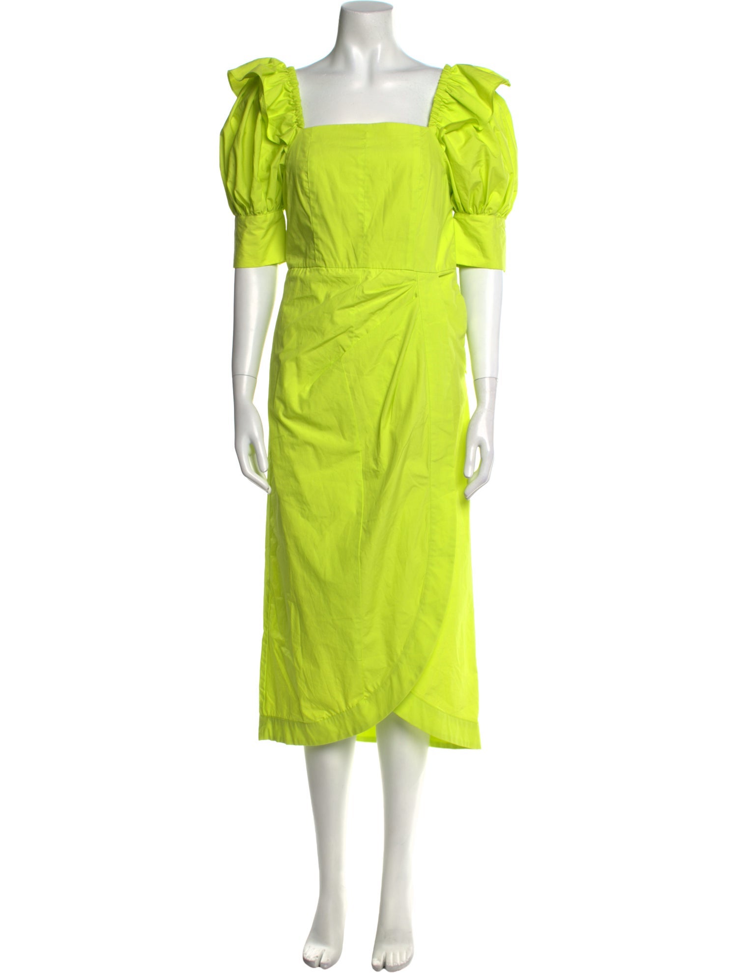 Christopher John Rogers Square Neckline Midi Length Dress