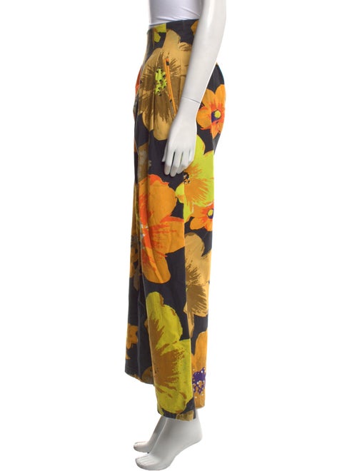 Christopher John Rogers Floral Print Wide Leg Pants