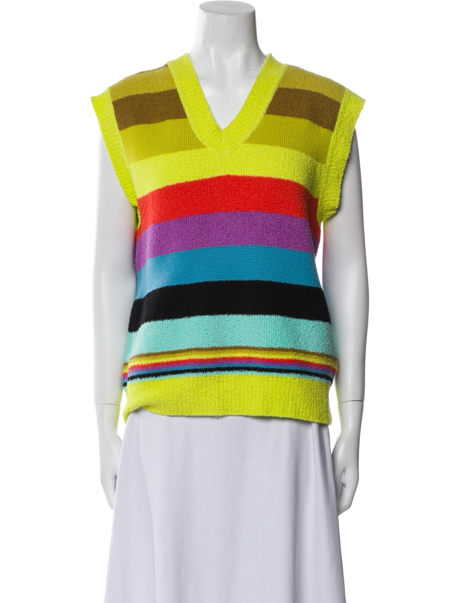 Christopher John Rogers Striped V-Neck Sweater w/ Tags