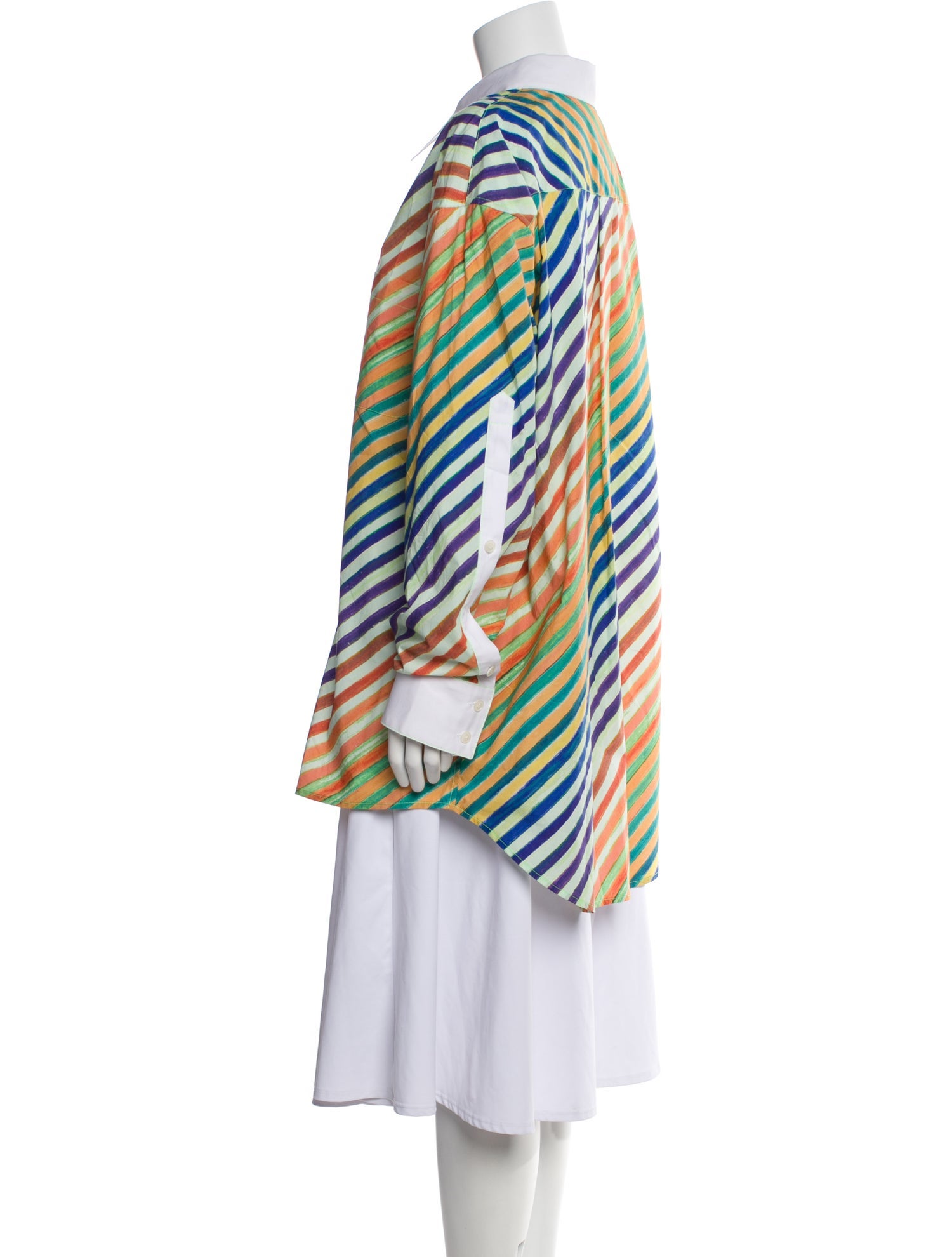 Christopher John Rogers Striped Long Sleeve Tunic