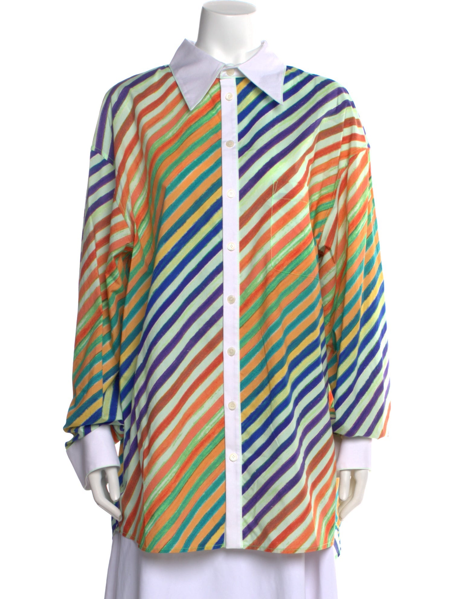 Christopher John Rogers Striped Long Sleeve Tunic