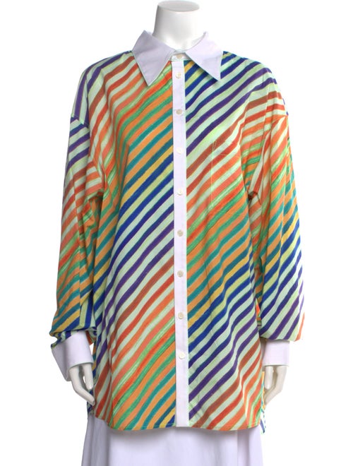 Christopher John Rogers Striped Long Sleeve Tunic