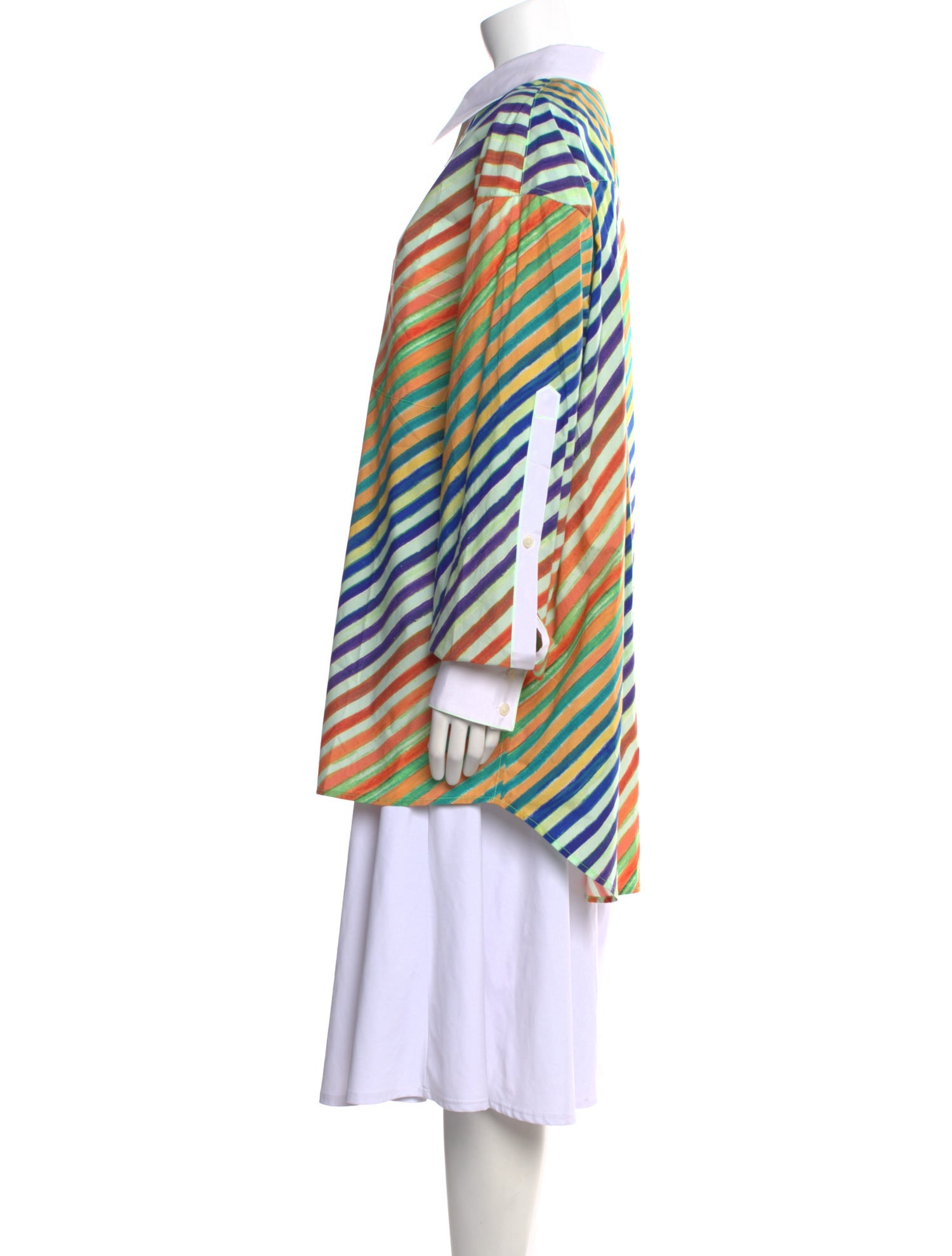 Christopher John Rogers Striped Long Sleeve Tunic