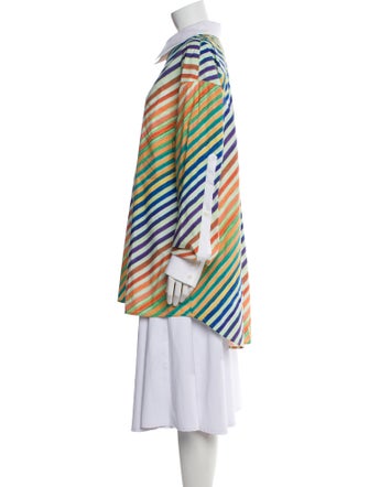 Christopher John Rogers Striped Long Sleeve Tunic