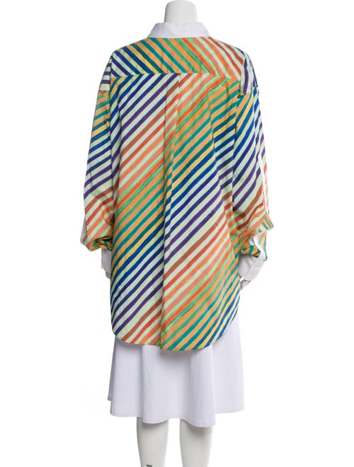 Christopher John Rogers Striped Long Sleeve Tunic