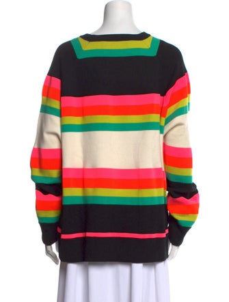 Christopher John Rogers Wool Striped Sweater