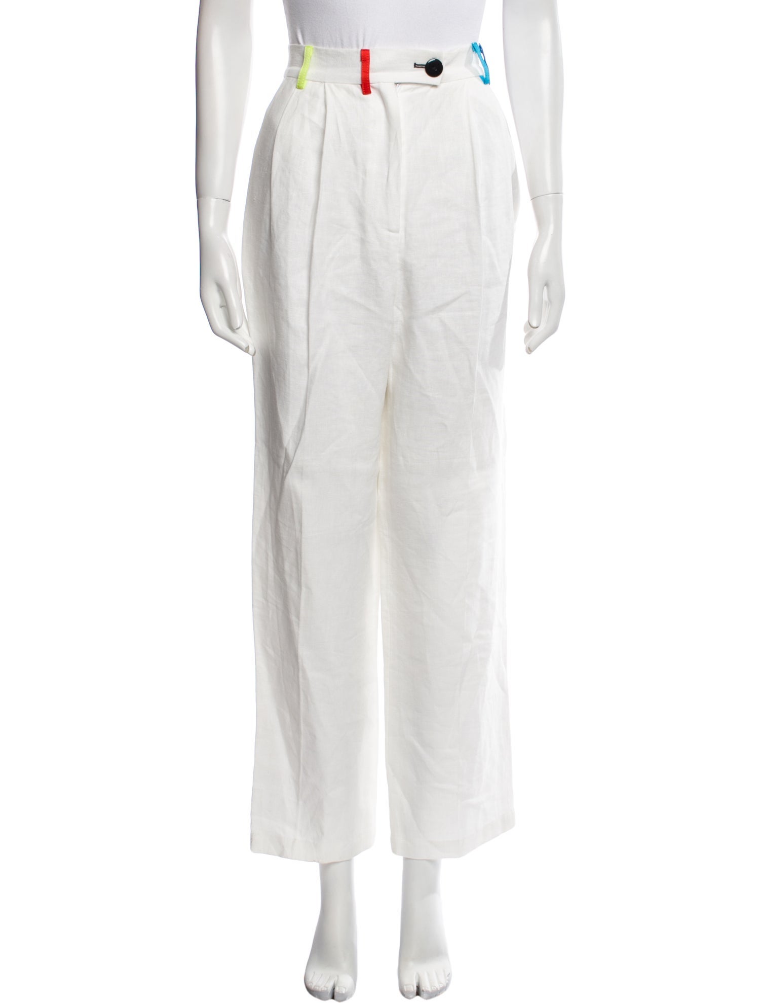 Christopher John Rogers Linen Straight Leg Pants