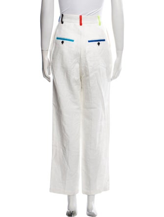 Christopher John Rogers Linen Straight Leg Pants