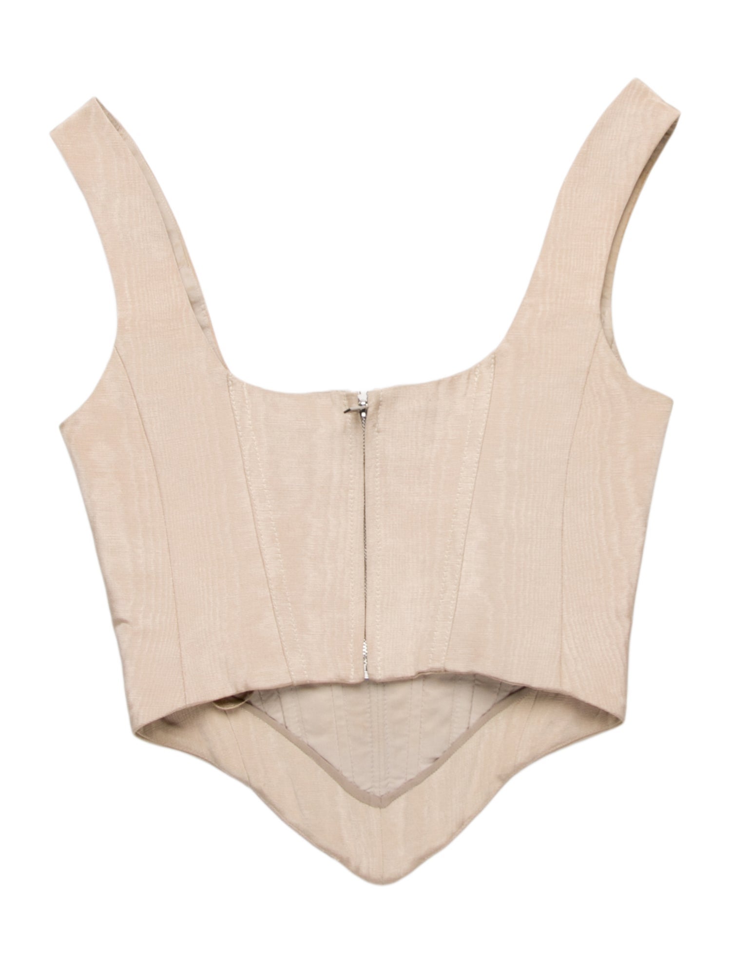 Christopher John Rogers Square Neckline Sleeveless Crop Top