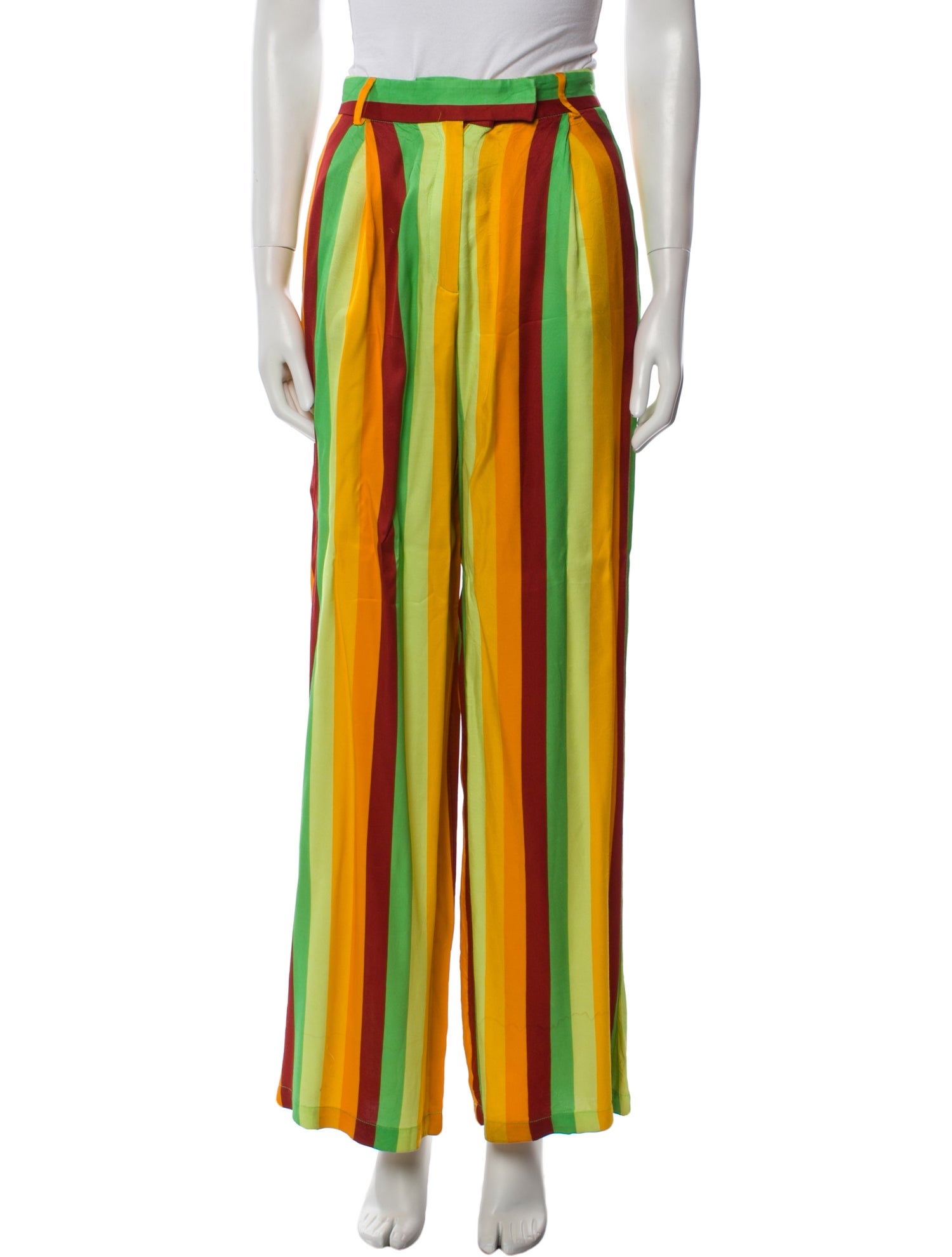 Christopher John Rogers Striped Straight Leg Pants