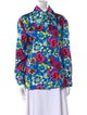 Christopher John Rogers Floral Print Long Sleeve Button-Up Top