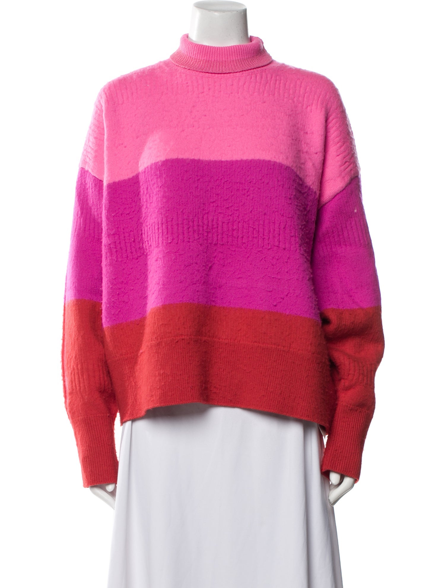 Christopher John Rogers Wool Striped Sweater