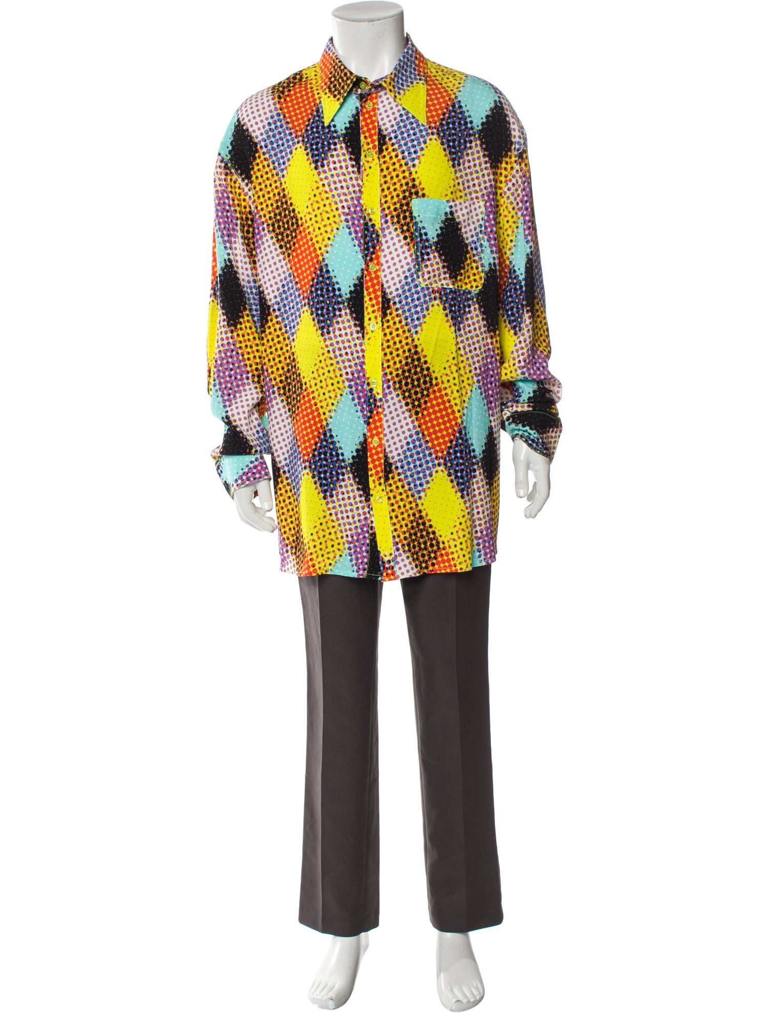 Christopher John Rogers Polka Dot Print Long Sleeve Shirt