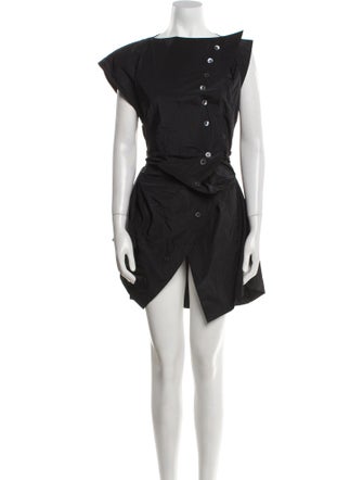 Christopher John Rogers Bateau Neckline Mini Dress