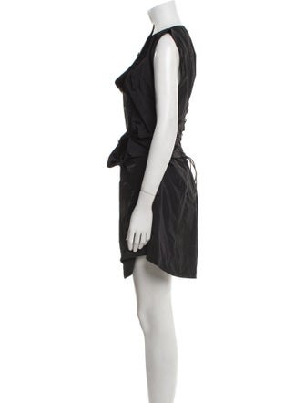 Christopher John Rogers Bateau Neckline Mini Dress