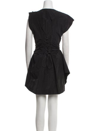 Christopher John Rogers Bateau Neckline Mini Dress