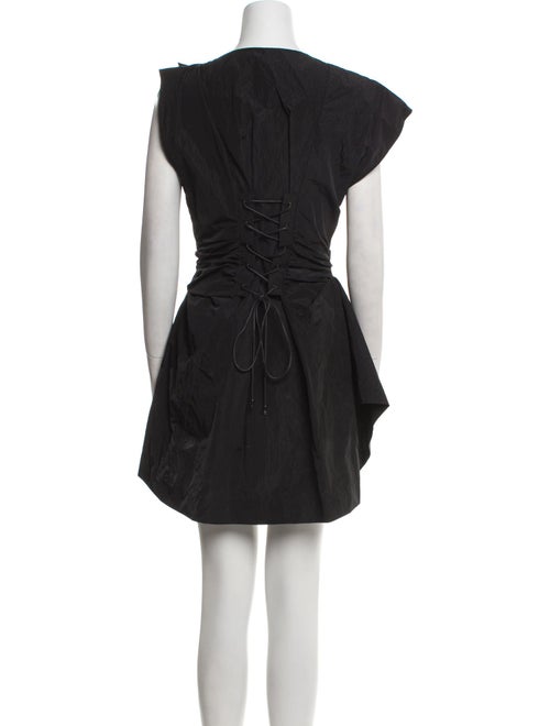 Christopher John Rogers Bateau Neckline Mini Dress